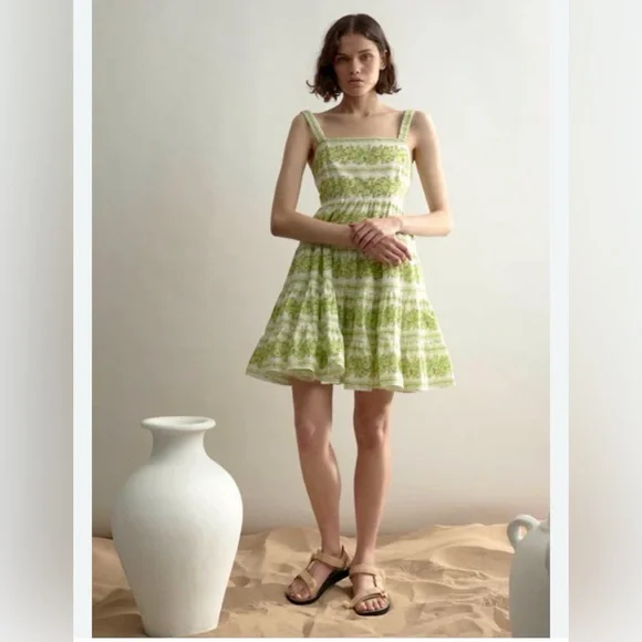 Alemais green minidress size 6 - Picture 1 of 7